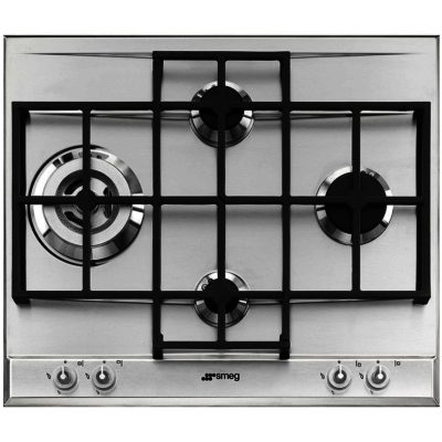 Smeg P1641X 60cm Linea Gas Hob with Ultra Rapid Burner in Stainless Steel
